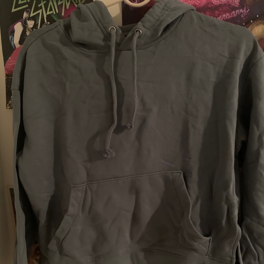 Blue cropped hoodie